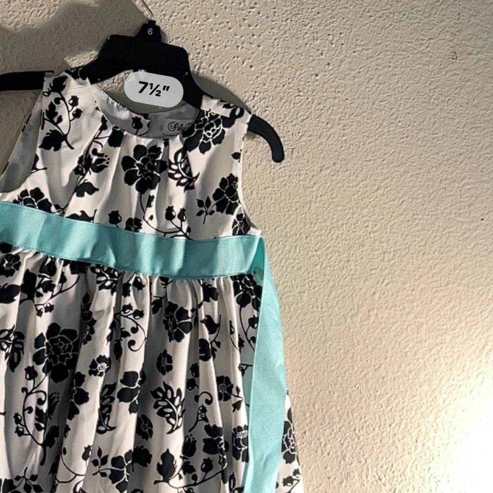 Polly Flinders Black and White Floral Dress